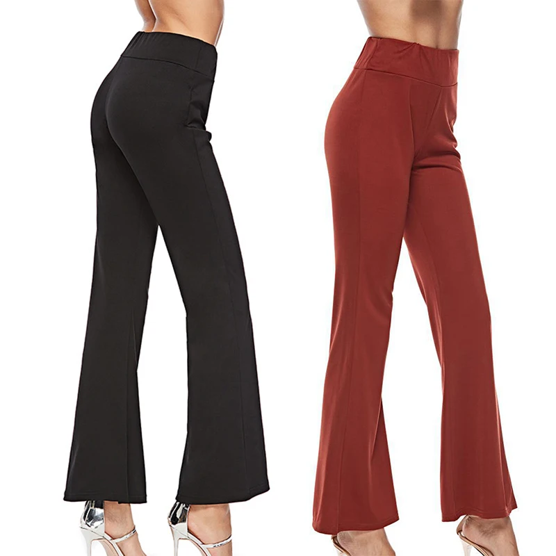 Новое поступление женские тянущиеся удобные брюки однотонные тонкие с высокой