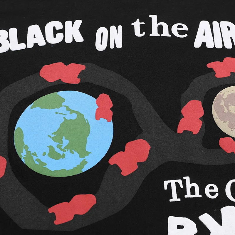 

Men Hip Hop Oversize Streetwear T-Shirt Earth Letter Print Tshirts 2021 Harajuku Cotton Summer Short Sleeve Casual Tops Tees