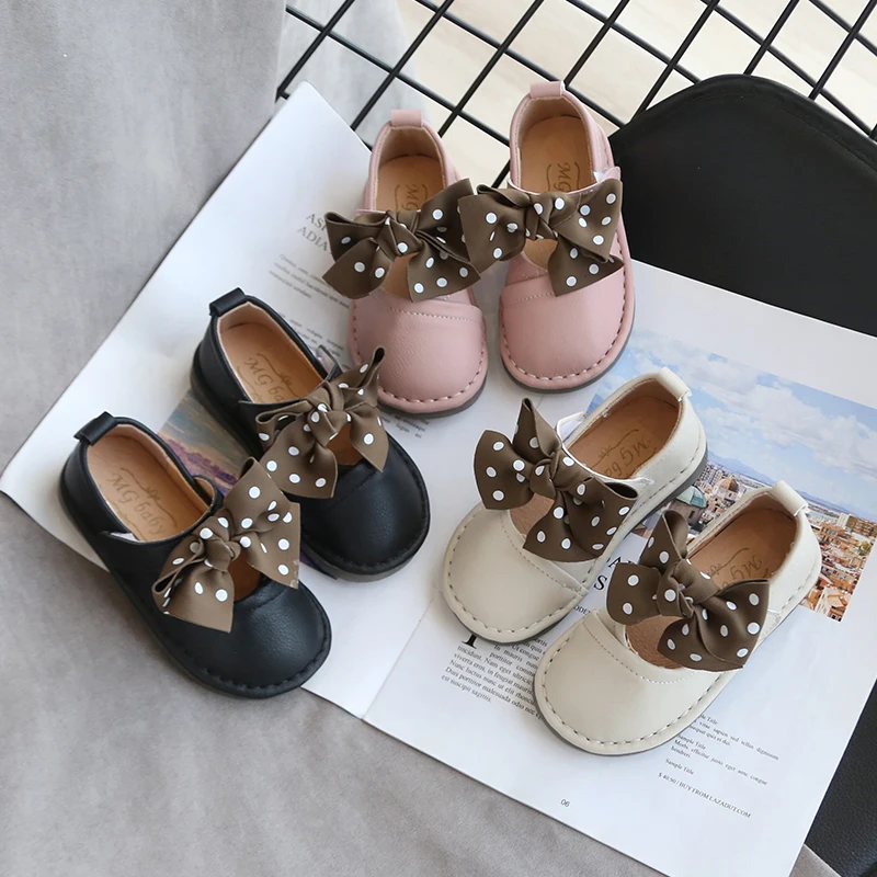 New Bow Girl Leather Shoes For School Autumn Party dance Kids Princess Single Cute nine style SMG073 | Детская одежда и обувь