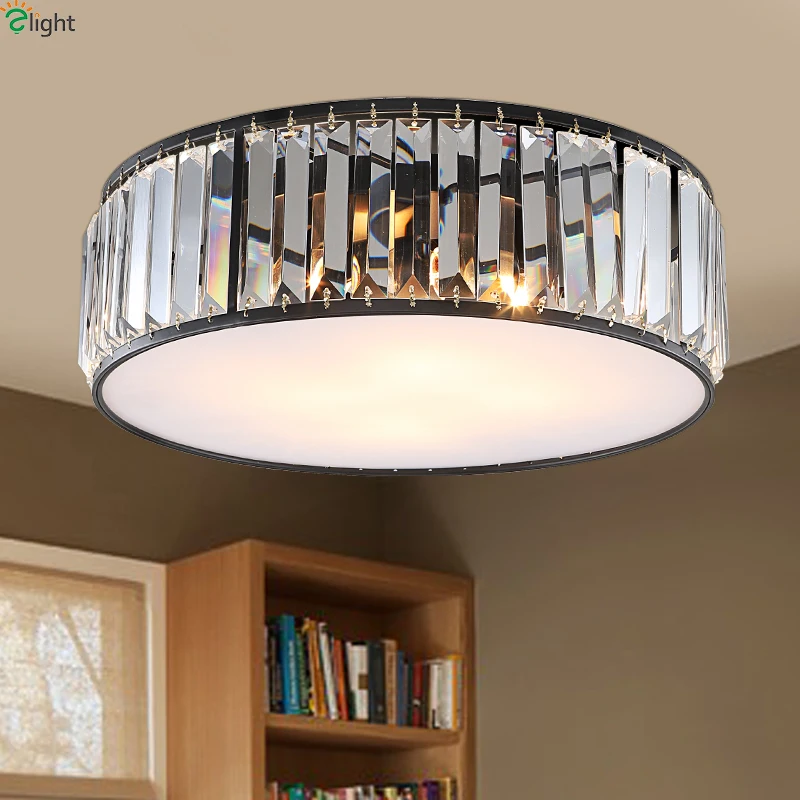 Американский светильник Хрустальный светодиодный потолочный круглый