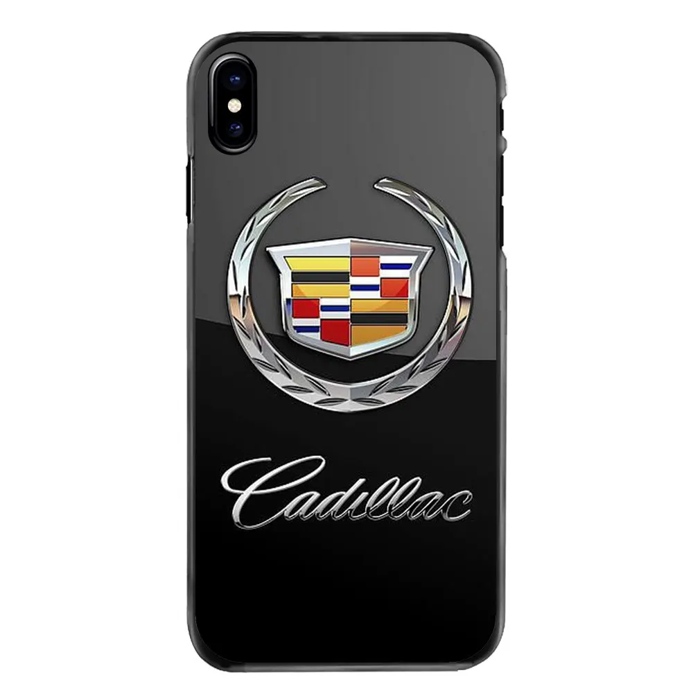 For iPhone 4 4S 5 5S 5C SE 6 6S 7 8 Plus X XR XS Max iPod Touch Cadillac Logo Emblem Car Pattern Accessories Case |