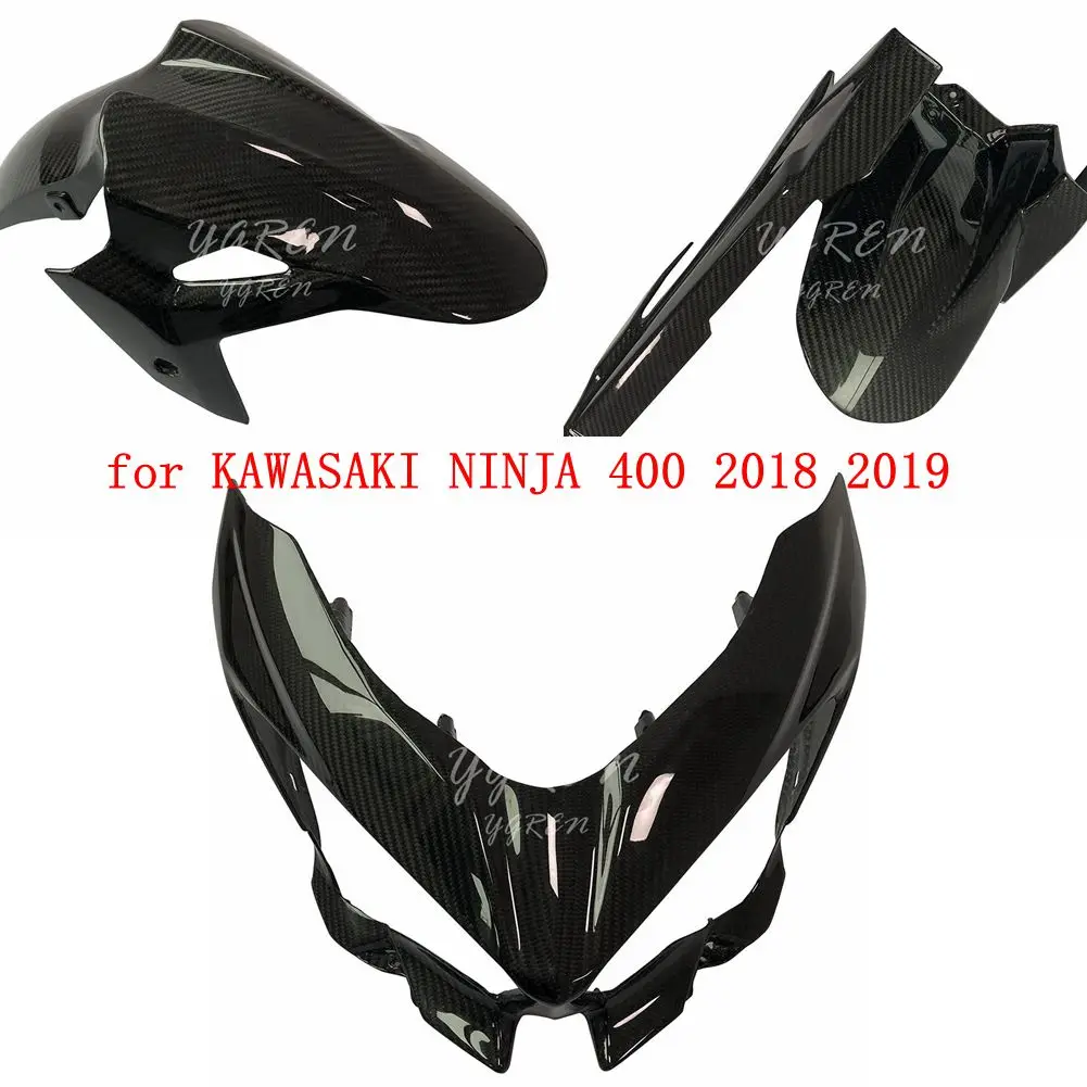 Переднее крыло и заднее Колеса из углеродного волокна для KAWASAKI NINJA 400 2018 2019
