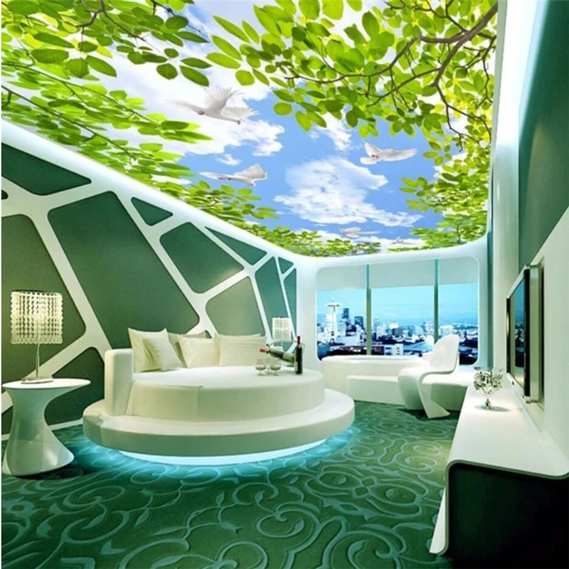 Beibehang пользовательские обои 3d фрески китайская карта облако голубое небо белые