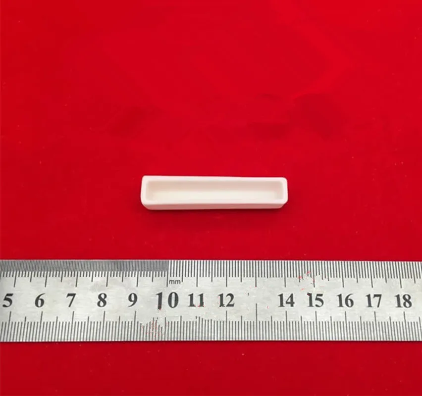 99% алюминиевый корундовый кубок / 50x10x10 мм / прямоугольный корундовый кубок / высокая температурная стойкость / керамический кубок Al2O3.