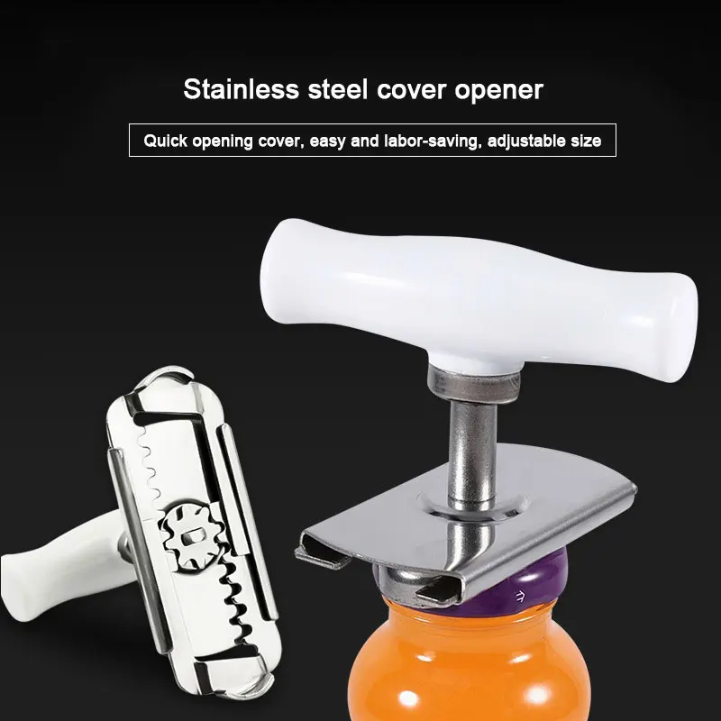 Openers Tool Kitchen Gadgets Manual Stainless Steel Easy Can Jar Opener Adjustable 1-4 Inches Cap Lid Beer |