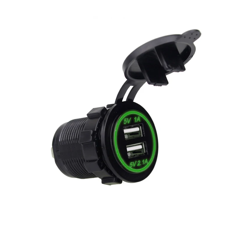 Универсальное зарядное устройство для прикуривателя автомобильное USB с двумя