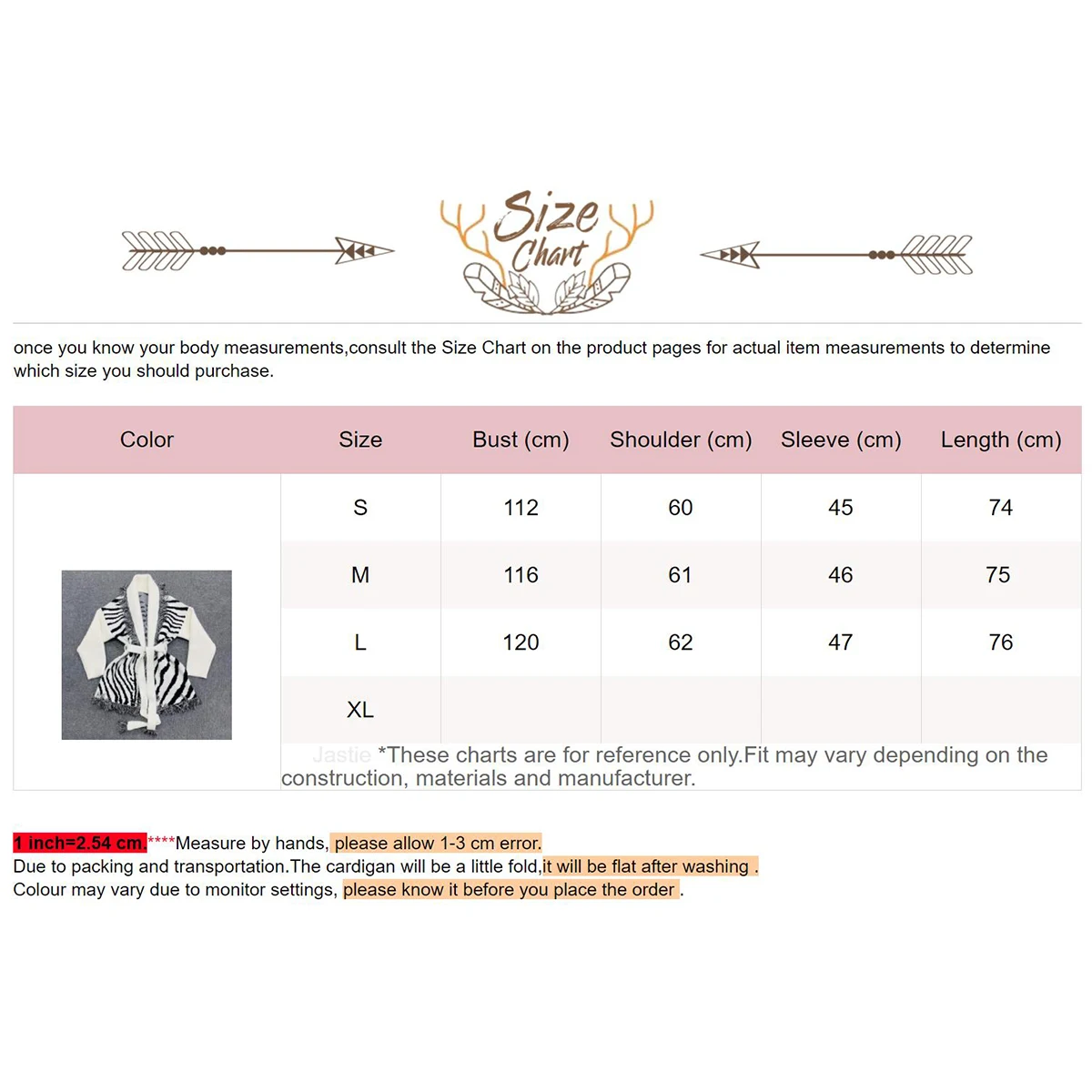 

Jastie 2021 Winter Gorgeous Zebra Embroidered Cardigan Shawl Lapel Long Sleeve Sweater Knitted Cashmere Wool Outerwear Jacket