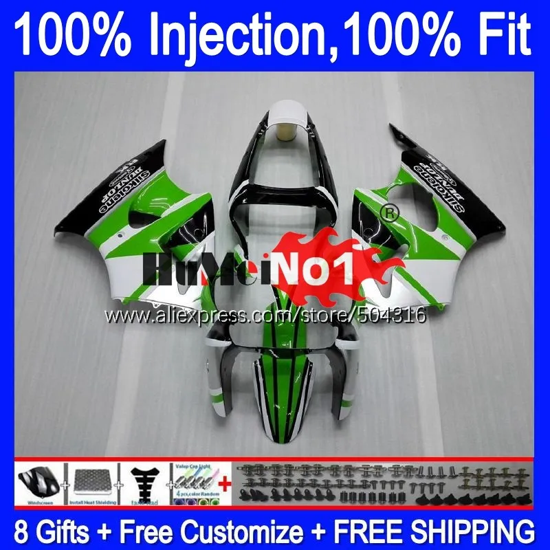 

Injection For KAWASAKI 600CC ZZR600 ZX600CC 05 06 07 08 76MC.144 White Green ZZR-600 ZZR 600 CC 2005 2006 2007 2008 Fairing