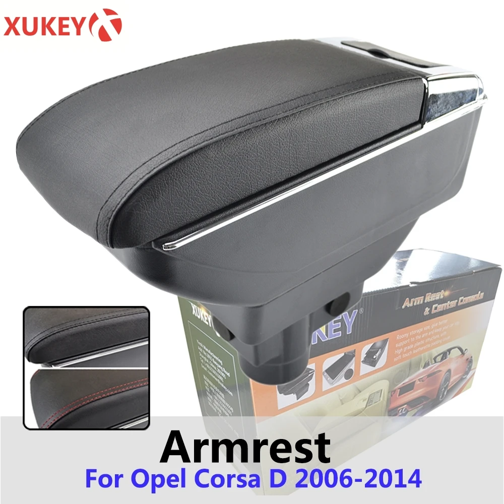 Подлокотник Xukey для Opel Corsa D 2006 2014 центральный черный подлокотник стайлинга
