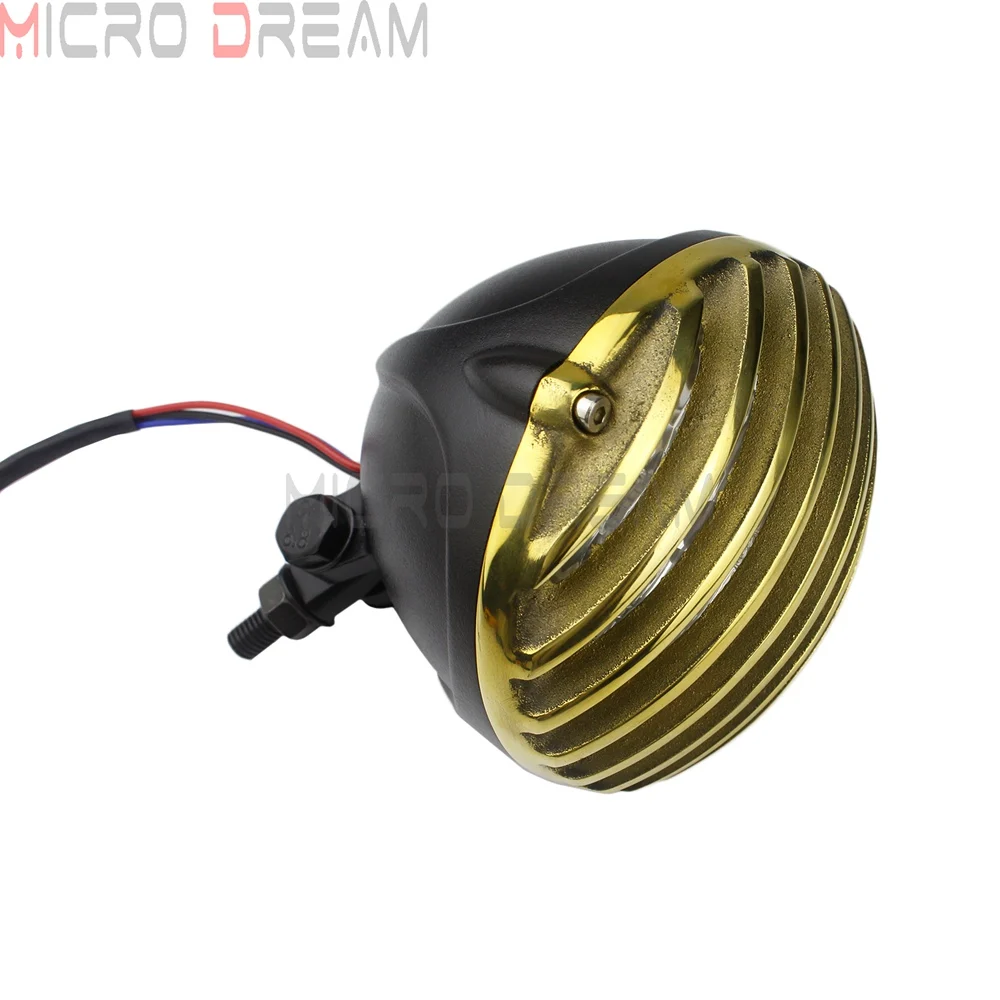 Винтажная мотоциклетная 5 &quotзубчатая фара латунная решетка крышка фары для Harley