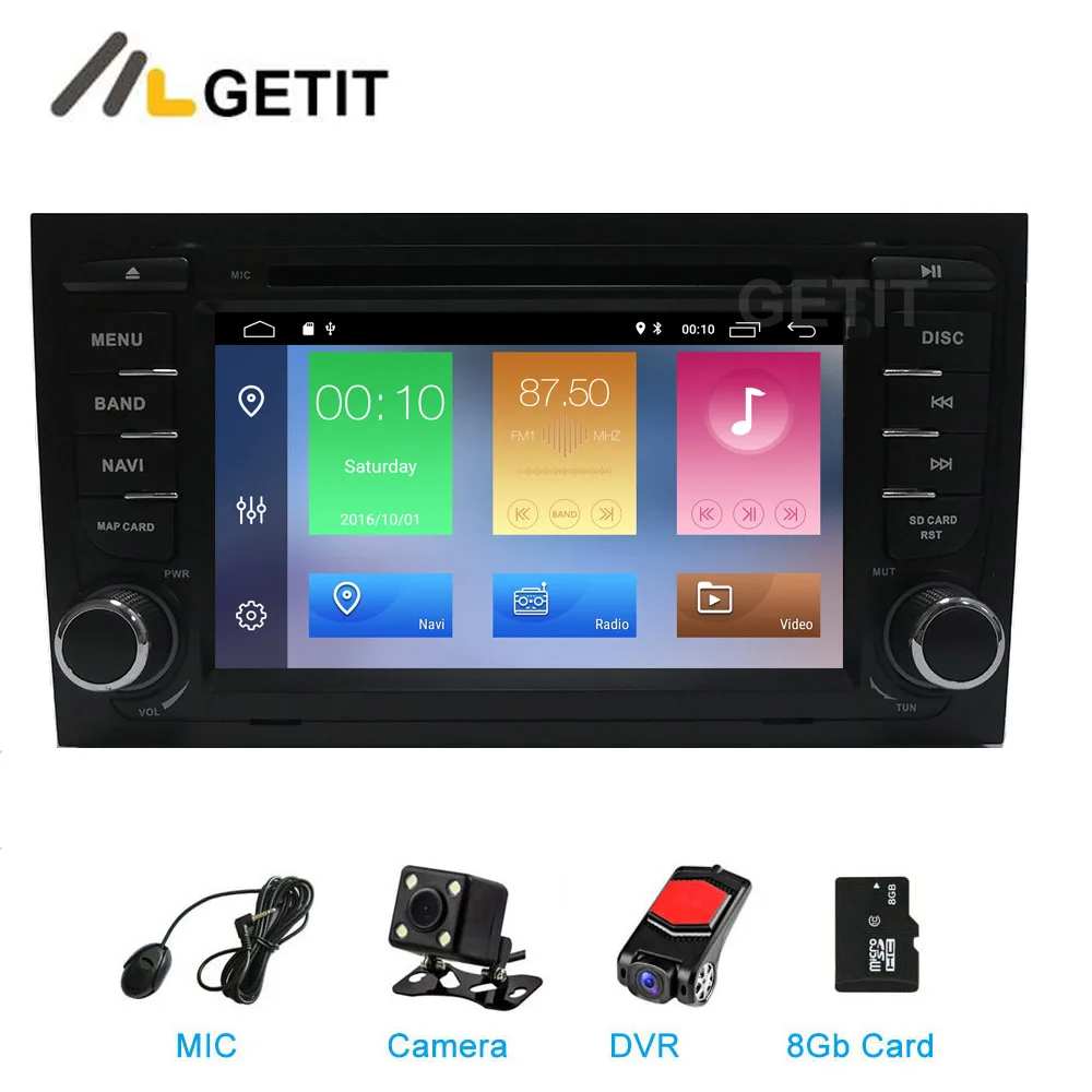 DSP Android 9 автомобильный dvd плеер радио для Audi A4 (2002 2008) с WiFi bluetooth Стерео GPS