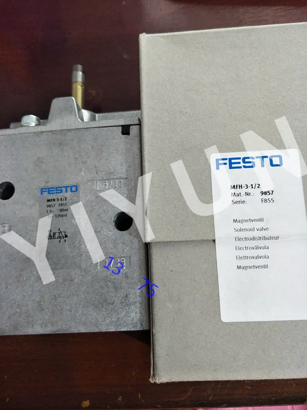 

MFH-3-1/8-SEU 11121 MFH-3-1/8 7802 MFH-3-1/4 9964 MFH-3-1/2 9857 MFH-3-1/2-S 7960 FESTO Solenoid valve Pneumatic components