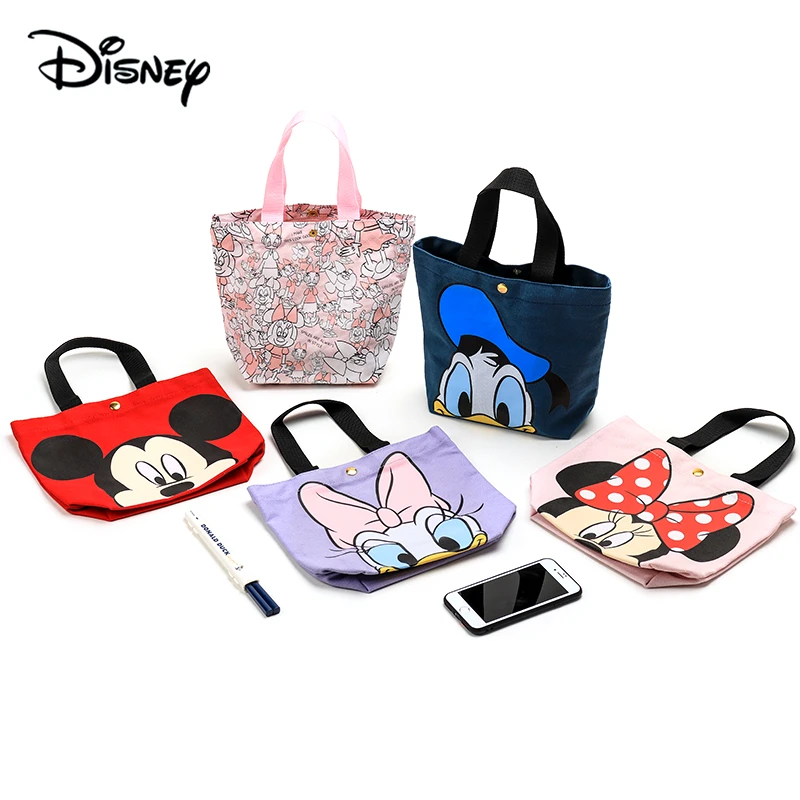Оригинальные Модные Сумки Disney Микки Минни Маус Дональд Дак и маргаритки переносная Холщовая Сумка Женская сумка через плечо сумка для ланч...
