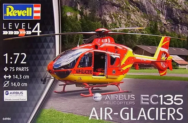 

1/72 Revell Сборная модель самолета Модель Swissair EC135 /EC135 голландский экстренный вертолет/вертолет вертолетов #04986