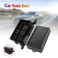 12 slot relay box 6 relays 6 atcato fuses holder block metallic pins for automotive accessories