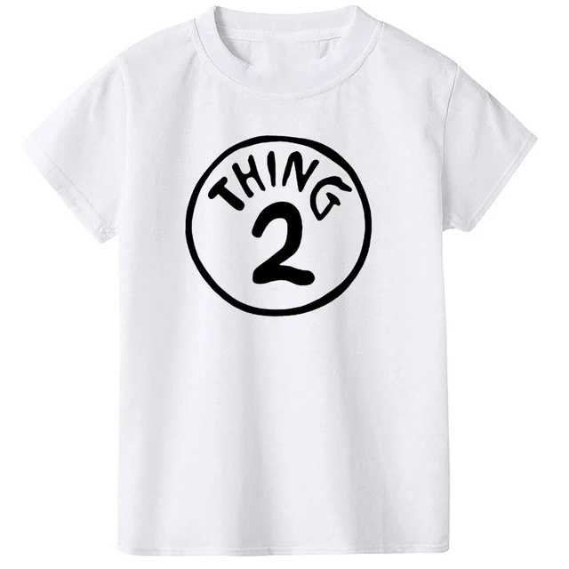 Вещь 1 2 вещи Детская крутая футболка Одинаковая одежда для семьи двойная с