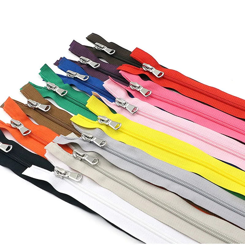 13 colors 5# Nylon Coil Zippers Open-End 40-80cm for jacket 