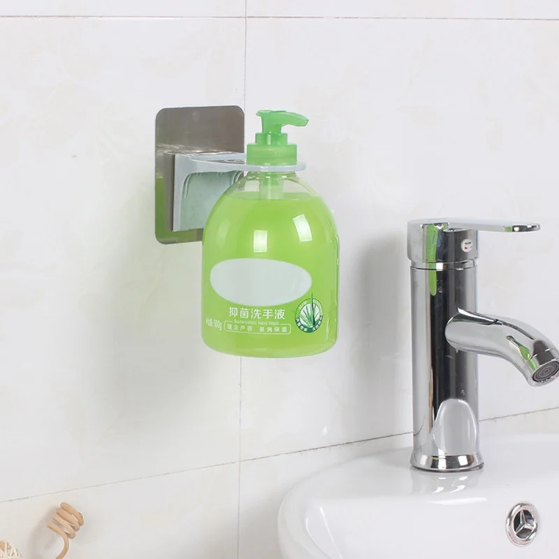 Настенный держатель для бутылки с гелем душа АБС пластик самоклеящийся Крючок