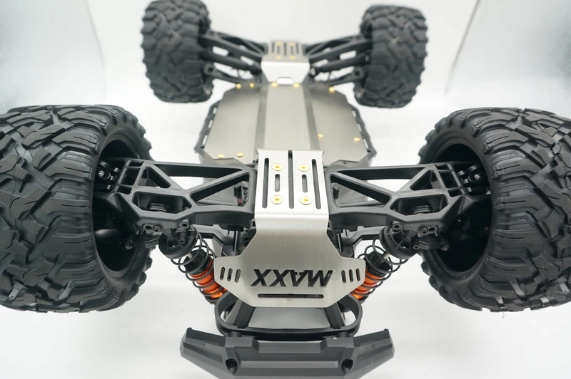 Нержавеющая сталь шасси Броня опорная плита для 1/10 TRAXXAS MAXX грузовик