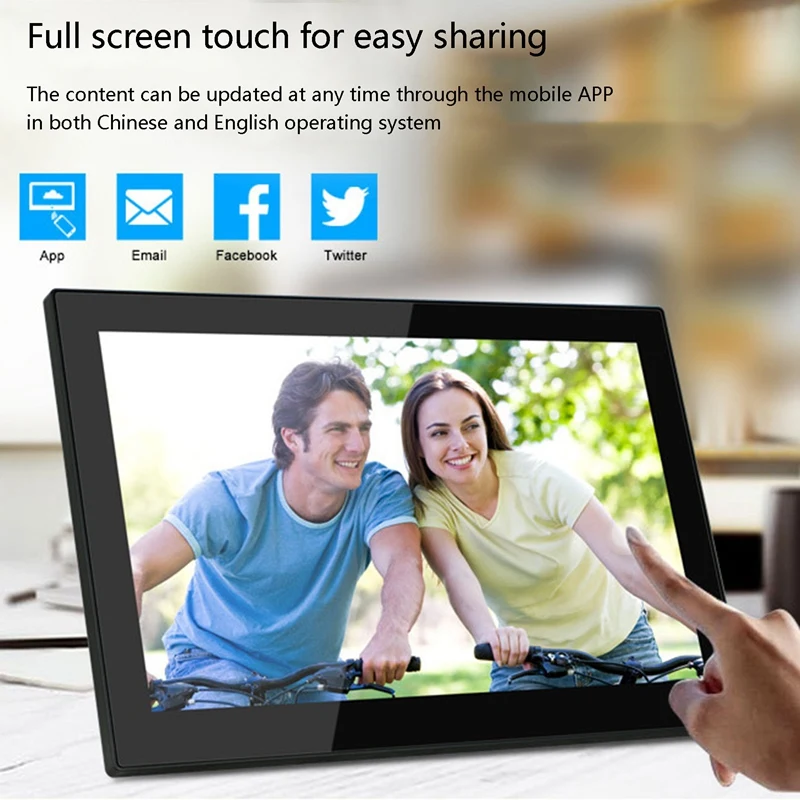 

Digital Photo Frame 10.1Inch Screen 1280X800 1+16G WiFi Photo Frame Electronic Album Music Movie Full Function