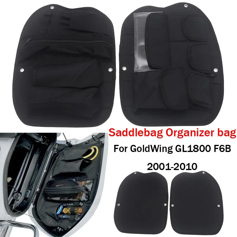 Black For Honda GoldWing GL1800 F6B 2001-2010 02 03 04 05 06 07 08 09 Motorcycle Trunk Lid Organizer Bag Tool Bags Case GL 1800
