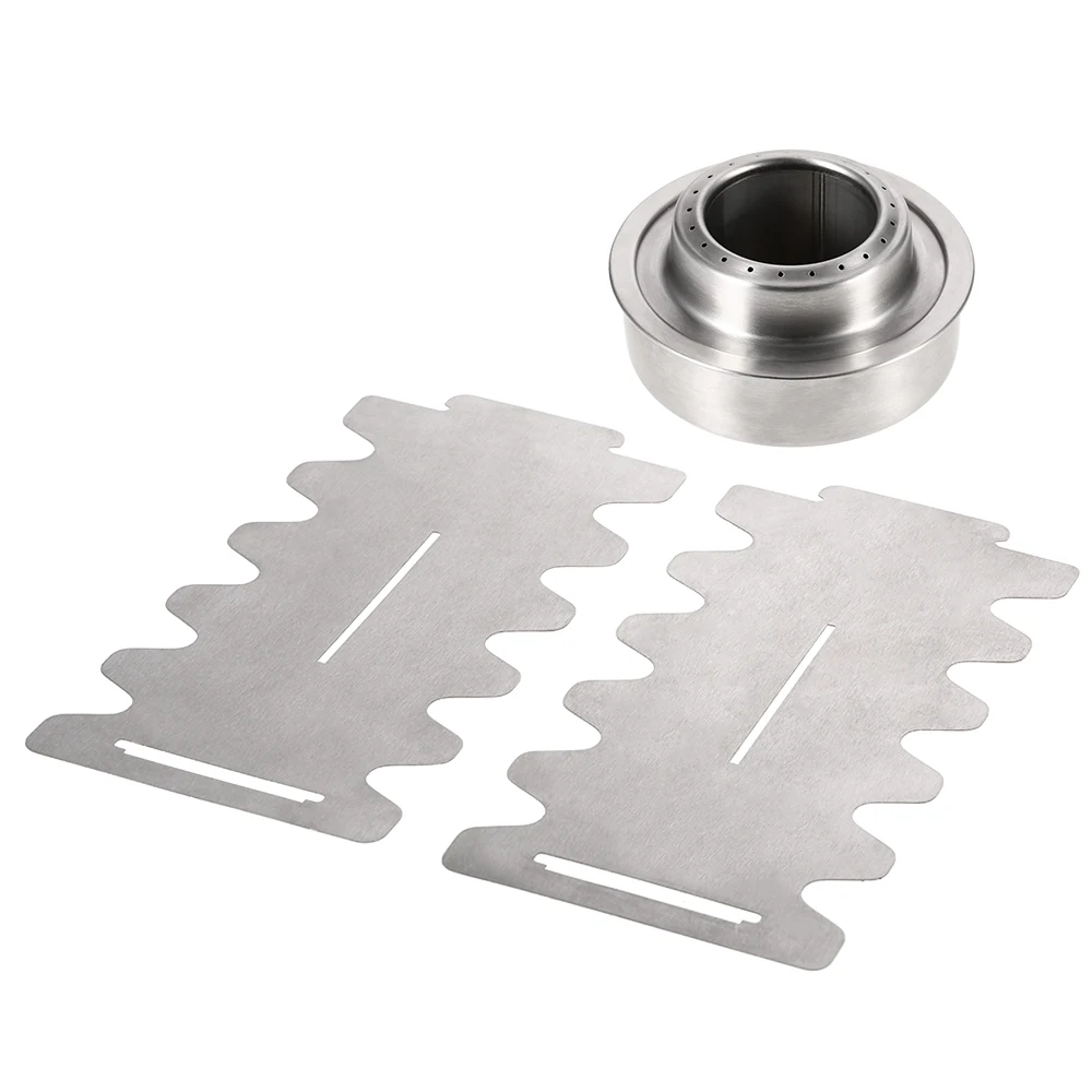 Портативная уличная спиртовая плита с ветрозащитной пластиной ветрового стекла