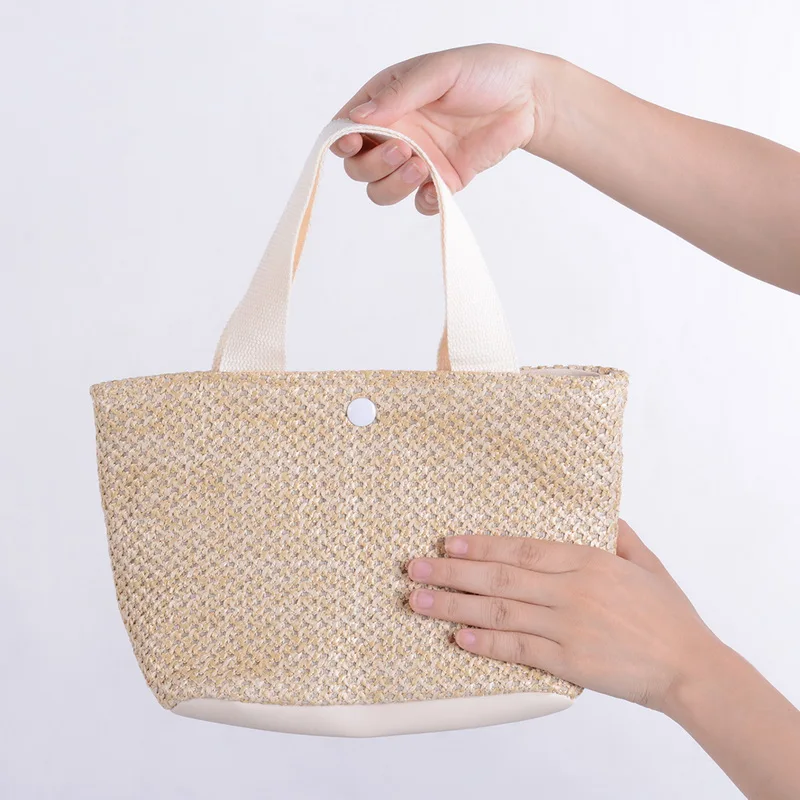 

Summer Bohemian Handmade Weaving Bags Women Beach Straw Bag Beach Handbag Shopping Basket Handbags Travel Totes Shoulder Bags