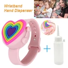 4 шт. мультяшный силиконовый браслет, диспенсер для рук, портативный безопасный гелевый браслет, дезинфицирующее средство для рук, дезинфицирующий браслет