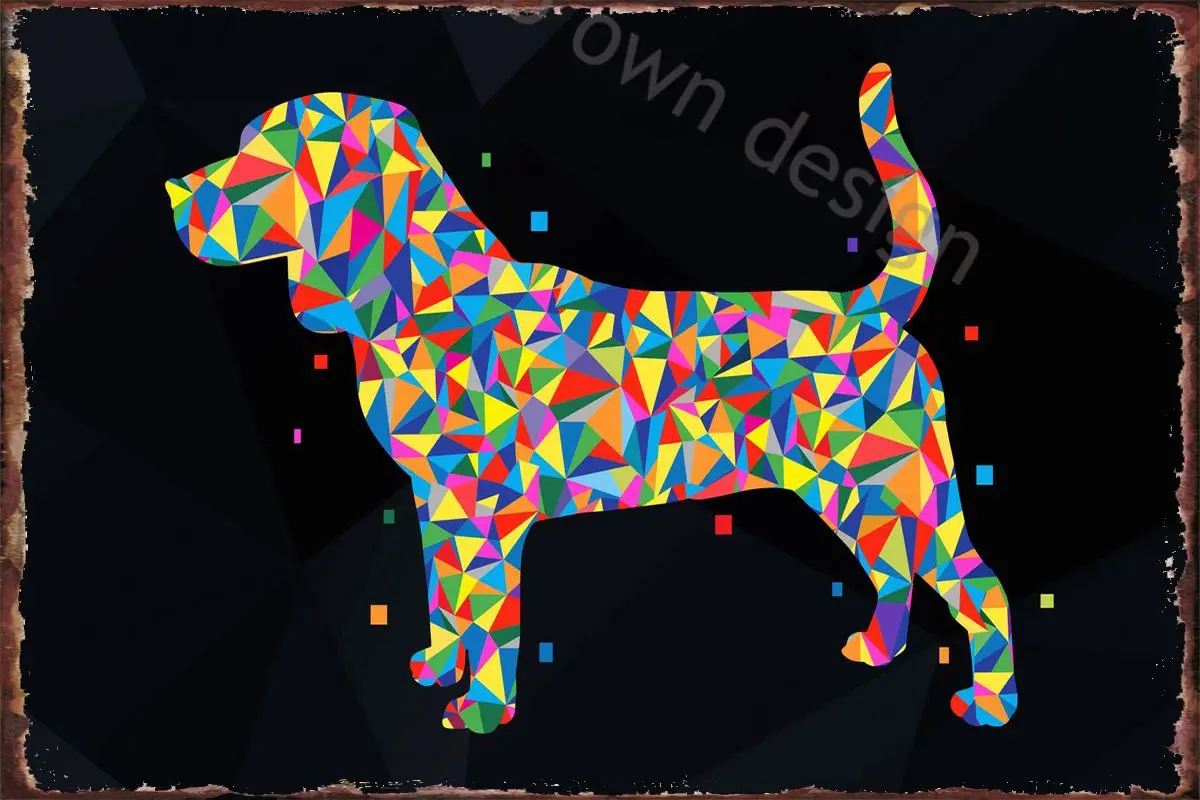 

Beagle Dog Pop Art Retro Vintage Metal Sign Tin Sign Tin Plates Wall Decor Room Decoration For Art Pub Home Club Man Cave Cafe