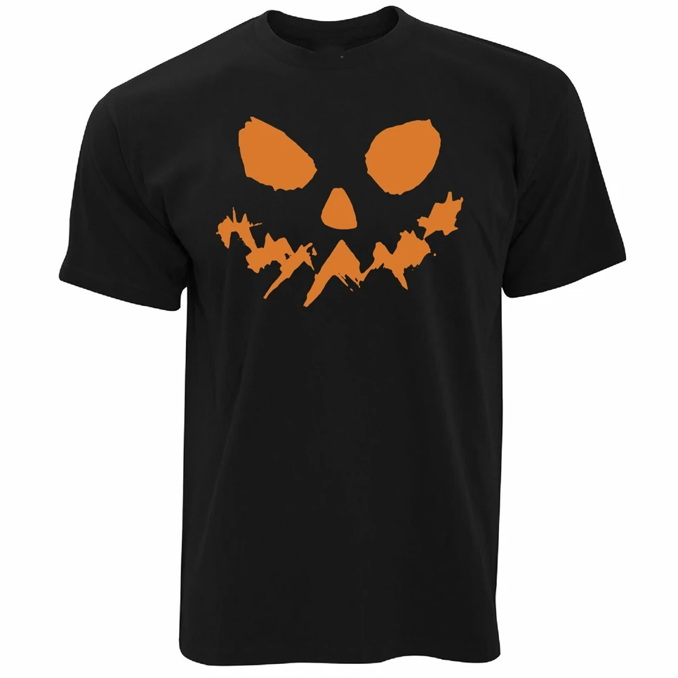 Футболка На Хэллоуин страшная резная Тыква Лицо Джек О фонарь Ужасный Призрак Diy