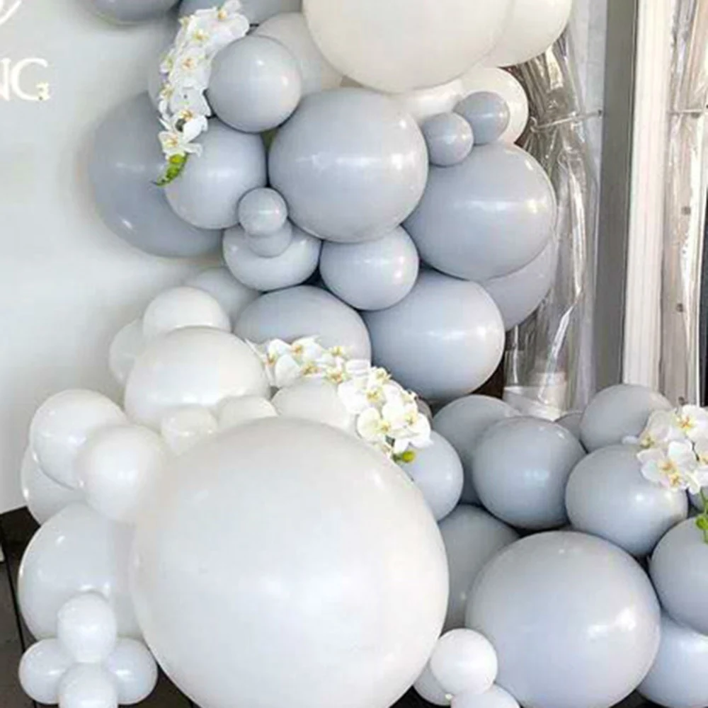 130 шт./компл. белый серый воздушный шар фотолатекс Детские воздушные шары на 1-й