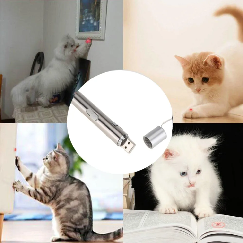 3-in-1 Multi-function USB Rechargeable LED Flashlight: Mini Portable UV Torch Laser Light for Pet Training and Medical Lighting image 6