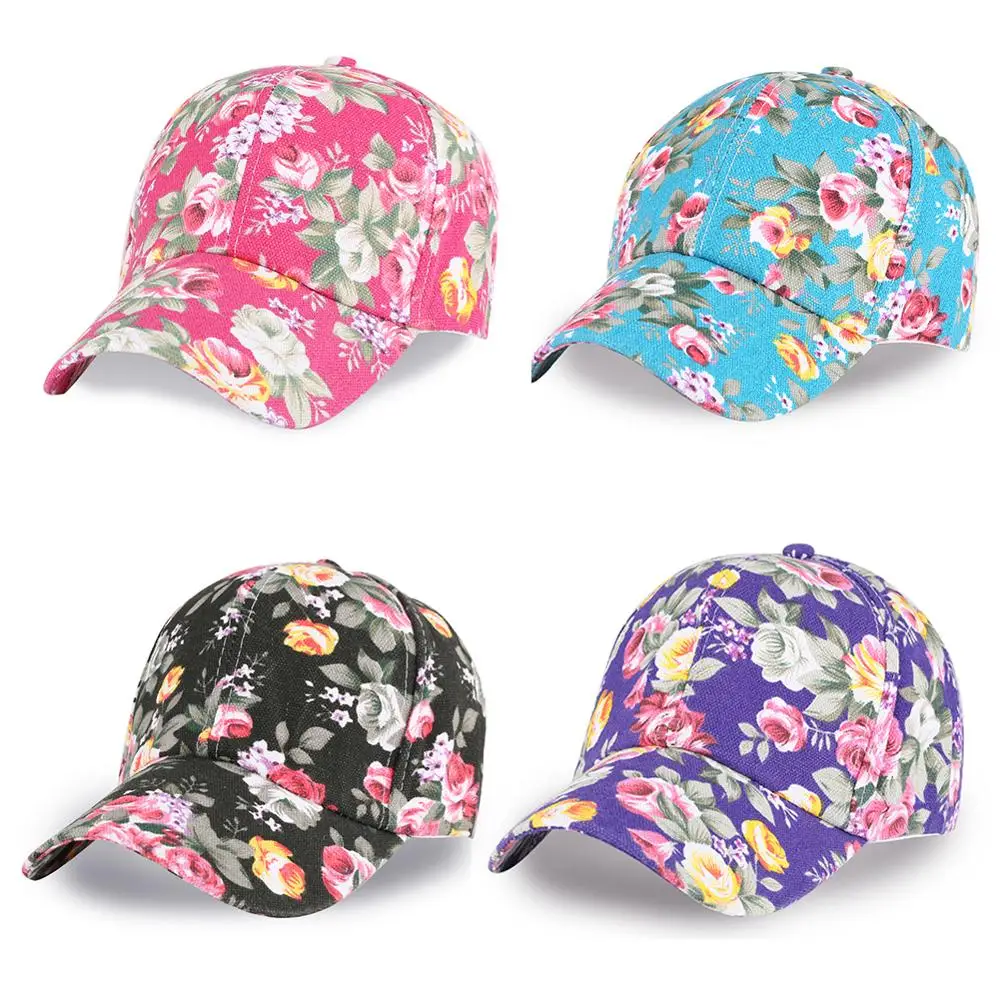 Женская Бейсболка с цветочным принтом хлопковые кепки для мужчин и