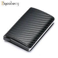 2021 Credit Card Holder Wallet Men Women RFID Aluminium Bank Cardholder Case Vintage Leather Wallet with Money Clips