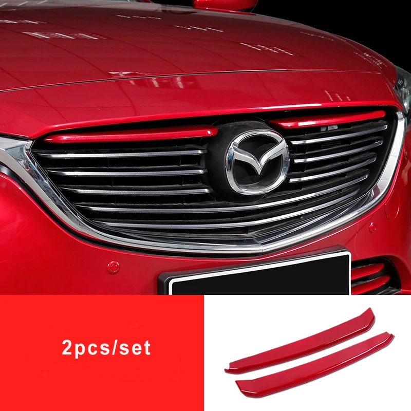 Красная хромированная решетка для автомобиля KOUVI из АБС пластика Mazda 6 Atenza 2017 2018