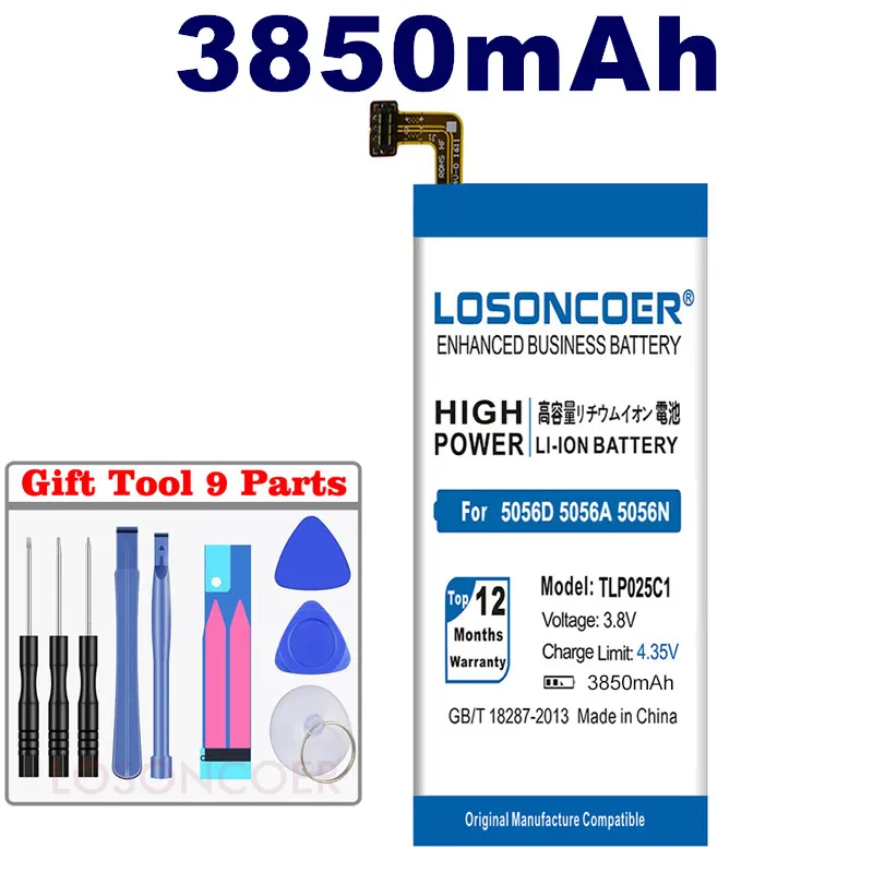 Высококачественный аккумулятор LOSONCOER TLP025C2 TLP025C1 3850 мАч для Alcatel One Touch POP 4 Plus + OT-5056D