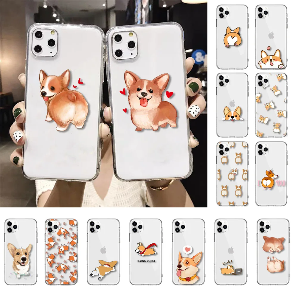 Милый чехол для телефона Corgi с животными ягодицами щенками iPhone 12 X XS XR Max 11 Pro 8 7 6 6S