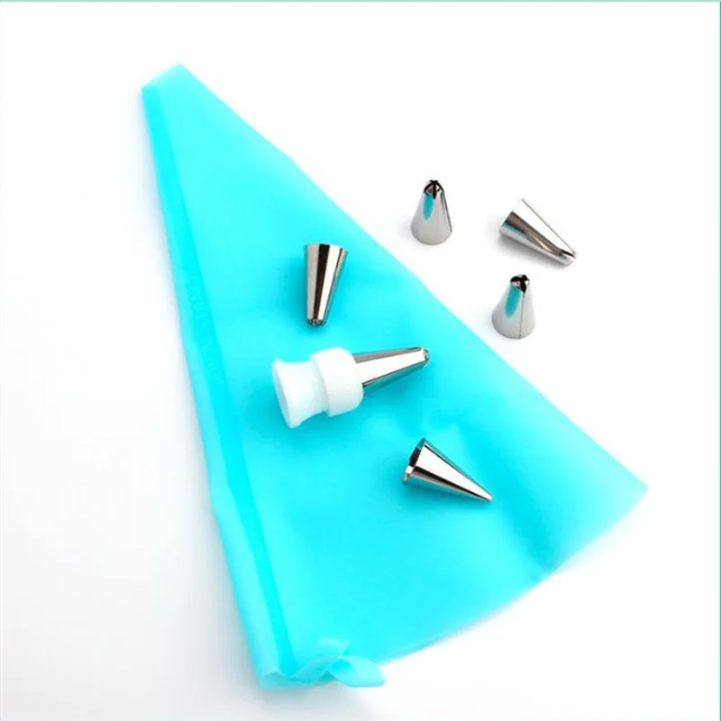 

Cake tool set of 8 stainless steel flower mounting mouth 6pcs with silicone EVA flower mounting bag including converter
