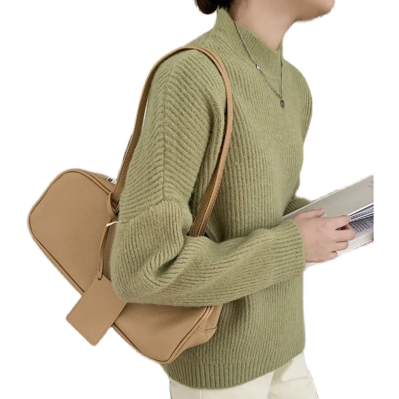 

# make more han edition loose outside wearing a head lazy winter wind round collar knitting a sweater