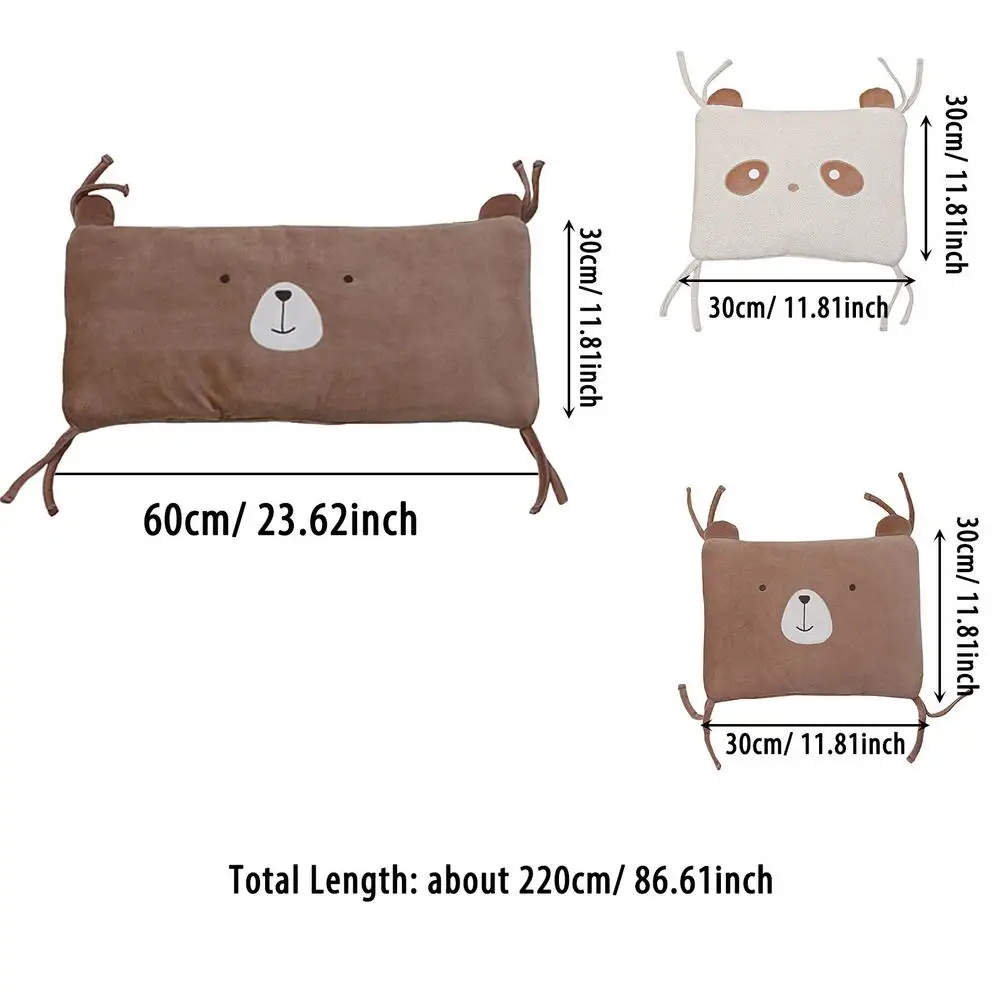 

5PCS Baby Room Crib Bumper Head Protector Baby Bedding Set Newborn Bed Cotton Pillow Cushion Infant Crib Cot Fence Decor