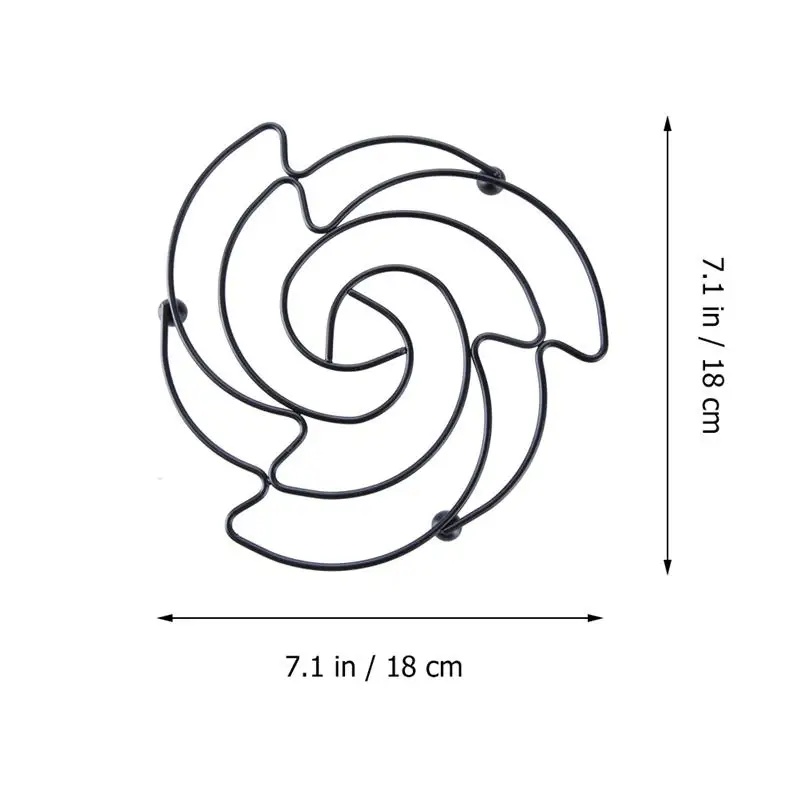 

2pcs Heat-Resistant Stainless Steel Pot Pads Kitchen Flower Design Pan Pad