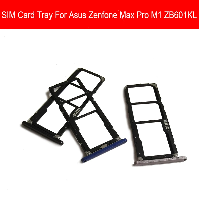 Двойной лоток для карт Micro Sim для Asus Zenfone Max Pro(M1) ZB601KL ZB602KL Micro SD считыватель слот для sim-карты запасные части