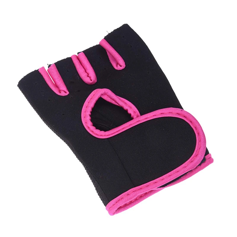 

Hot 3C-NEW Sport Cycling Fitness GYM Half Finger Gloves Weightlifting Exercise Training - Black with Red edge S
