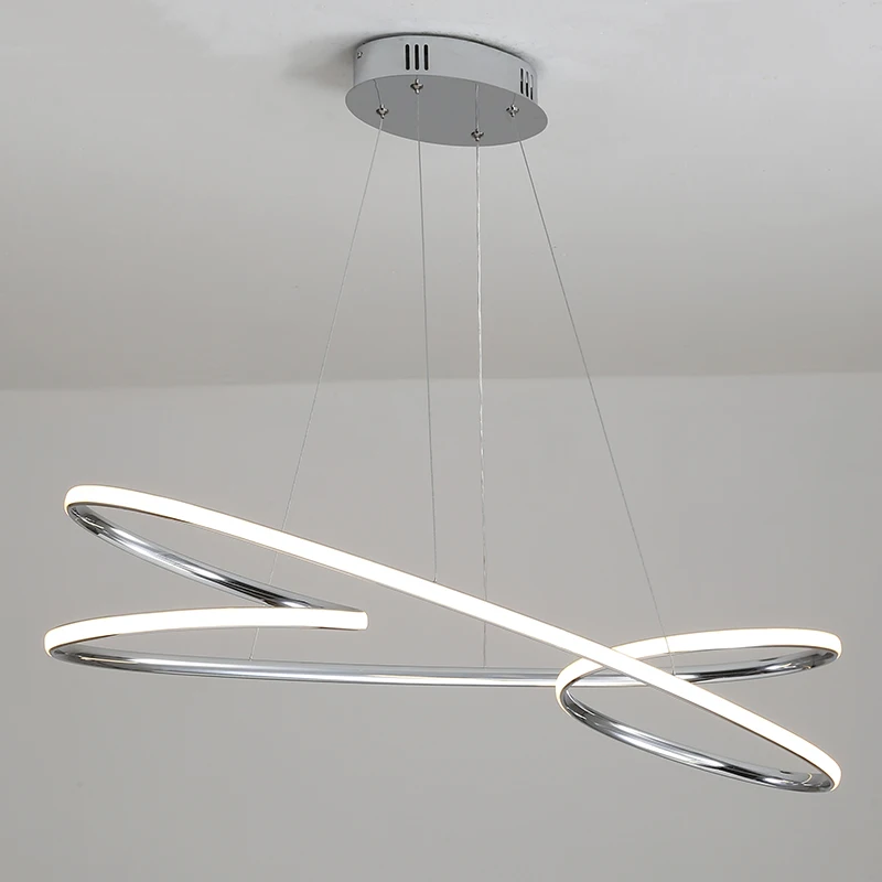 Хромированная/позолоченная отделка современные светодиодные подвесные