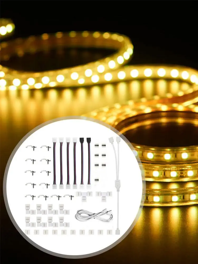 L-образный соединитель для кнопок RGB комплект соединителей светодиодной ленты 5050