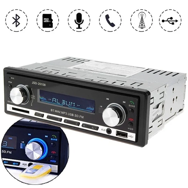 Автомагнитола DC 12 В Bluetooth MP3 плеер Авто Аудио Стерео FM приемник USB для автомобиля