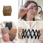 Складная повязка на голову, портативная телескопическая повязка для волос для путешествий, женские невидимые Нескользящие обручи для волос, регулируемые аксессуары для волос, новинка