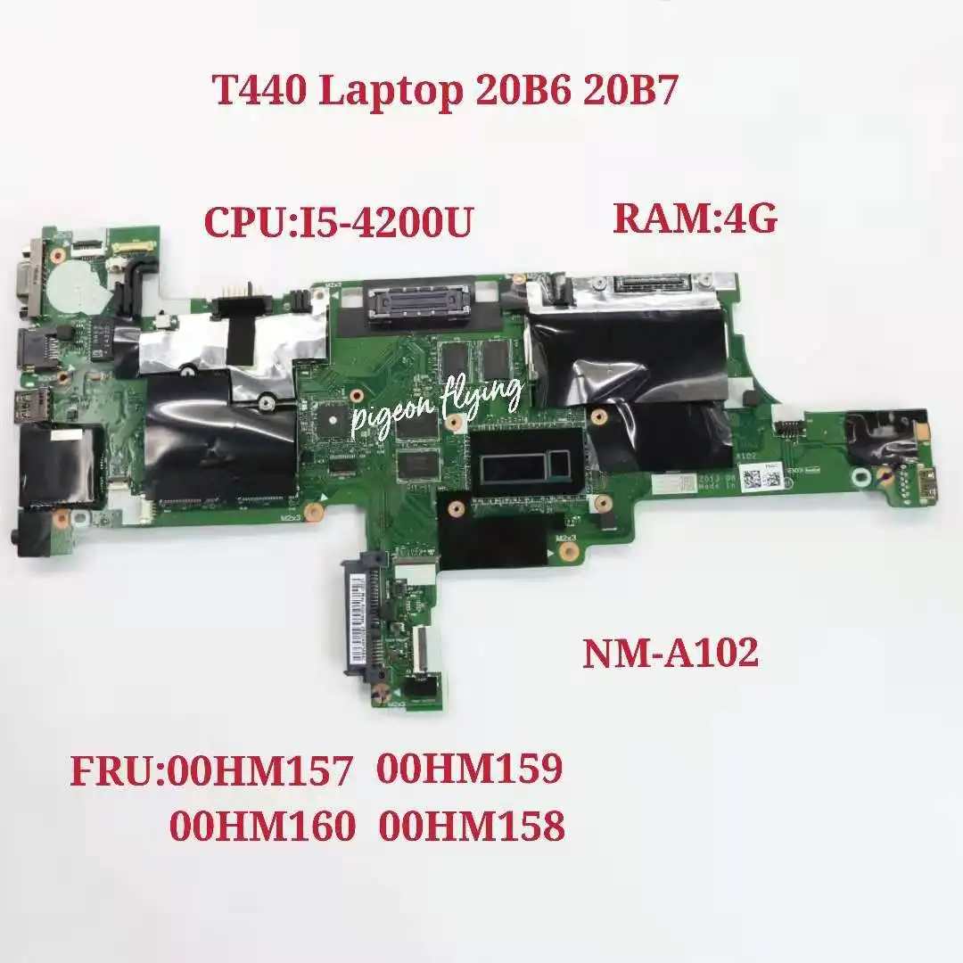 Для Thinkpad подходит T440 Материнская плата ноутбука Процессор: I5 4200U Оперативная