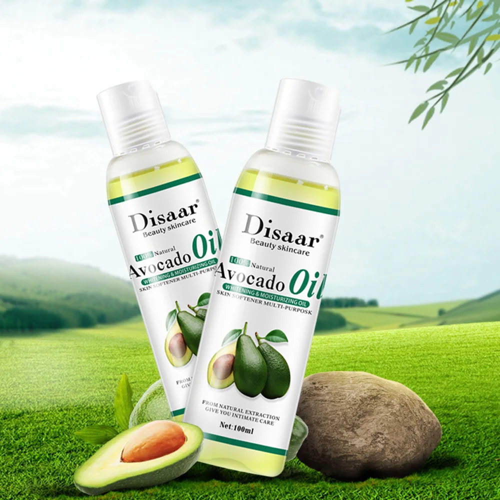 

100% Organic Cold Pressed Avocado Oil for Face Relaxation Essential Oil Mixing Massage Body Oil Moisturizer Whitening Skin 100ml