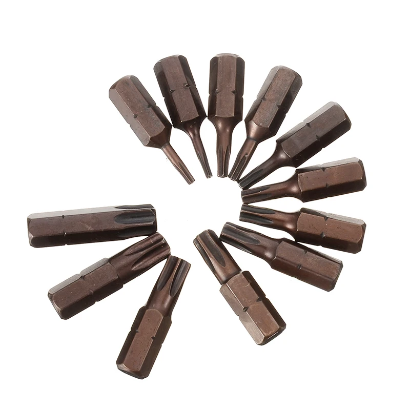 12 шт./компл. 1/4 ''Магнитная отвертка Torx T6 T40 набор инструментов для ремонта